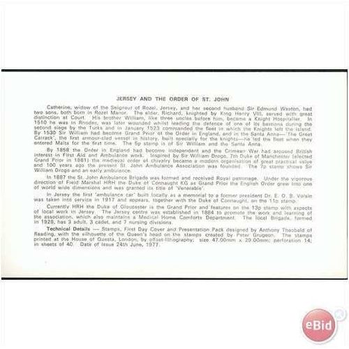 Jersey FDC 1977 - SG 175-178 - St. John Ambulance Centenary