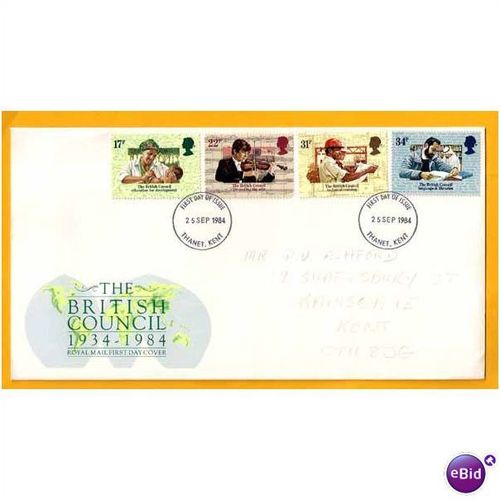 First Day Cover 1984 The British Council 1934 to 1984