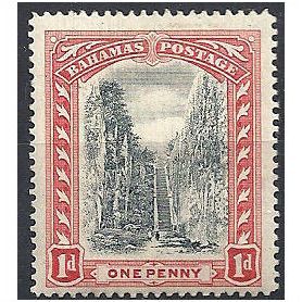 Bahamas 1901 SG58 1d Black & Red Watermark Crown CC Mounted Mint ..