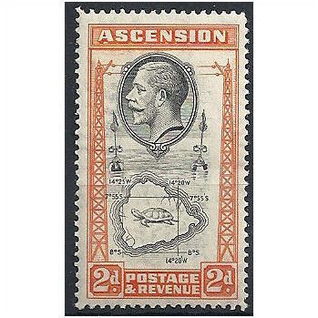 Ascension 1934 SG24 2d Black & Orange Mounted Mint...