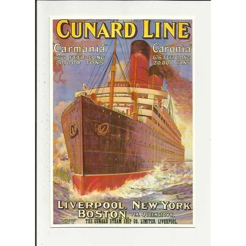 BB 794 Cunard White Star CARMANIA & CARONIA Postcard by Mayfair
