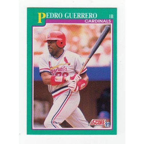 1991 Score Pedro Guerrero baseball card #140 – Cardinals