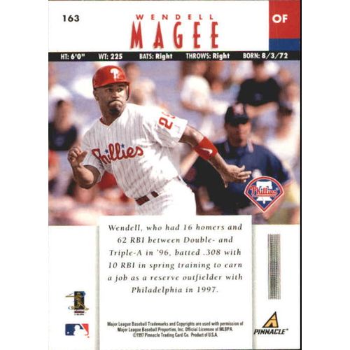 1997 New Pinnacle Baseball Wendell Magee #163 Rookie