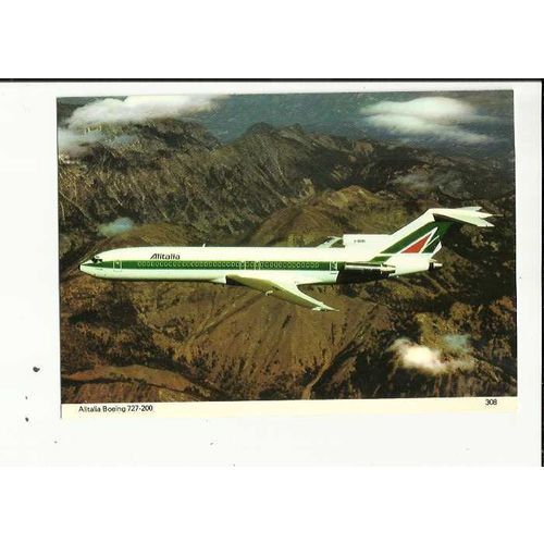 Aviation ALITALIA BOEING 727-200 Postcard by Skilton & Fry (308)