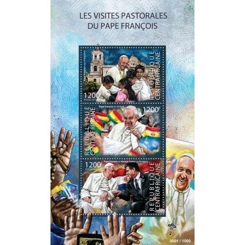 CENTRAL AFRICA 2015 SHEET MNH POPE FRANCIS VISITES PASTORALES PAPE FRANÇOIS 2