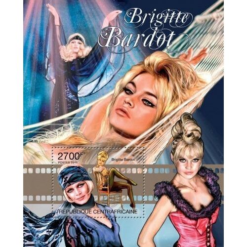 CENTRAL AFRICA 2011 SHEET MNH BRIGITTE BARDOT ACTRESSES CINEMA 1A