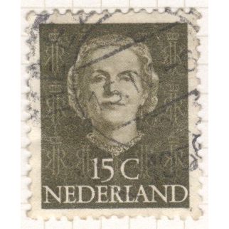Netherlands 1949 - SG688 - 15c green - Queen Juliana - used 2