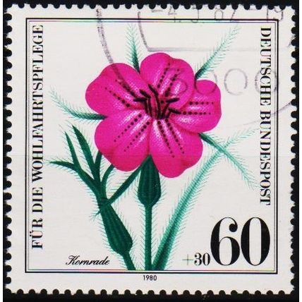 Germany. 1980 60pf+30pf (Corn Cockle) S.G.1940 Used