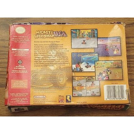 Disney Mickey's Speedway USA Nintendo N64 Game, Box, Manual FREE Shipping