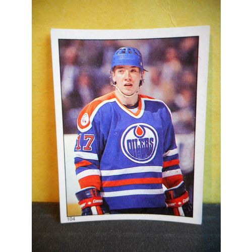 Jari Kurri,1983-84 OPC Minni Stickers,#104,Edmonton Oilers