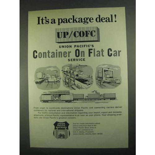 1967 Union Pacific Railroad Ad - It's a Package Deal