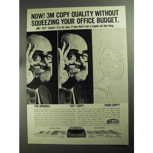 1968 3M 107 Copier Ad - Squeezing Office Budget