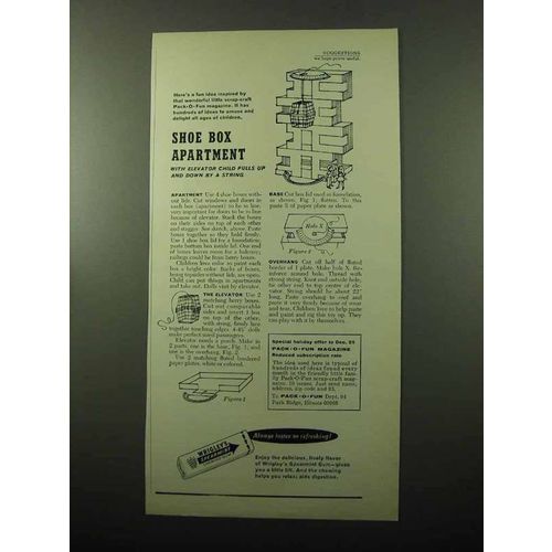 1969 Wrigley's Spearmint Chewing Gum Ad - Shoe Box