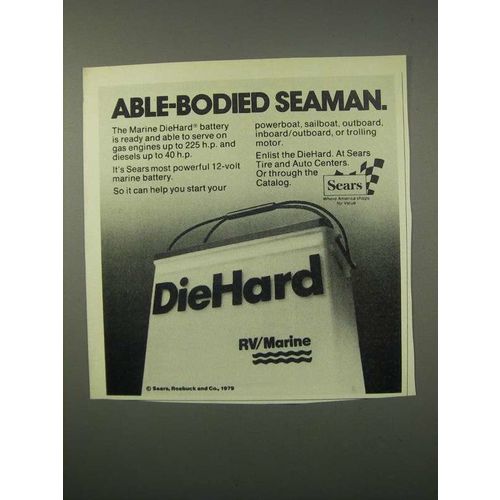 1981 Sears DieHard RV/Marine Battery Ad - Able-Bodied