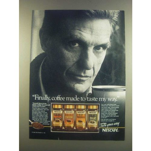 1985 Nescafe Brava Coffee Ad - Made to Taste My Way