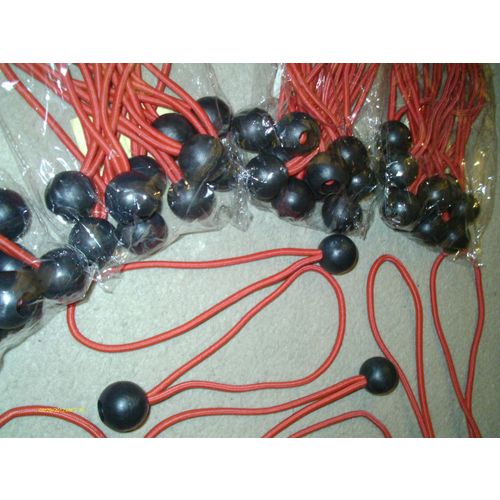 100 pcs 8" Red Pure Rubber Ball Bungee Tie Down Canopy Tarps Display Trade Shows