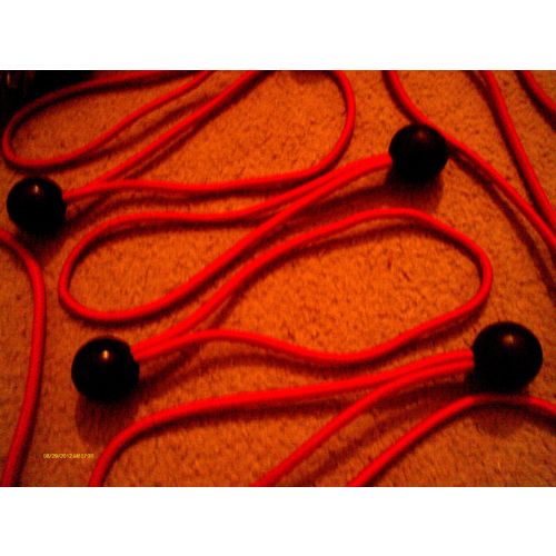 100 pcs 8" Red Pure Rubber Ball Bungee Tie Down Canopy Tarps Display Trade Shows