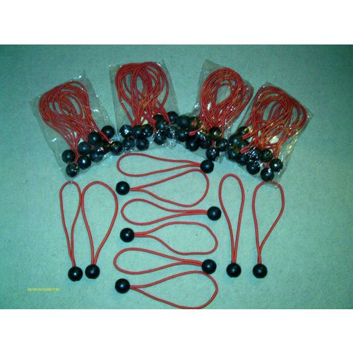 100 pcs 8" Red Pure Rubber Ball Bungee Tie Down Canopy Tarps Display Trade Shows