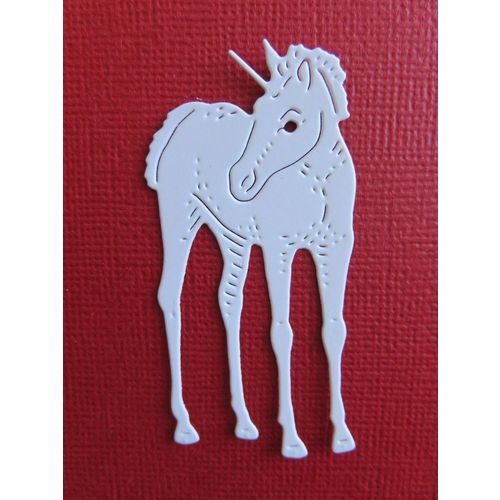 8 x Tattered Lace Die Cuts Baby Unicorn Rainbow