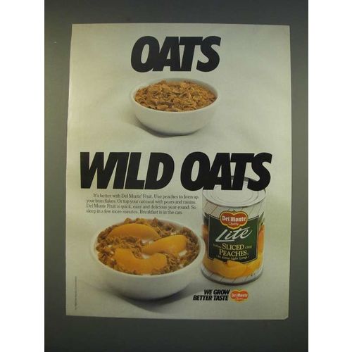 1990 Del Monte Fruit Ad - Oats Wild Oats
