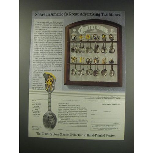 1991 The Franklin Mint Country Store Spoons Collection Ad