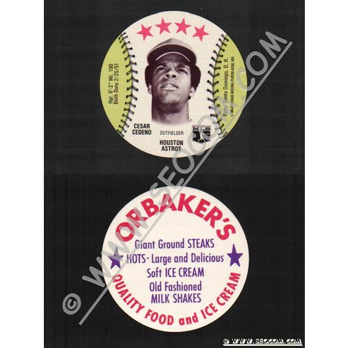 Sport Baseball Discs Name: Cedeno, Cesar Outfielder Houston Astros~542