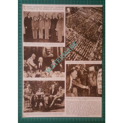 (X383) Dewey Stassen Taft Little Eva Elephant Republican Party USA - 1948 Clip