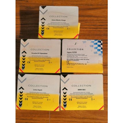 Excellent Condition, 5x Vintage Maisto / Shell Supercar / Sports Car Collections