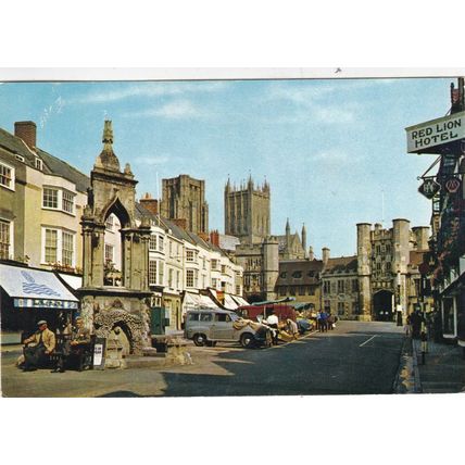 Market Place Wells Somerset Postcard unused