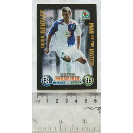 2007/08 Topps Match Attax Trading Card - David Bentley, Blackburn Rovers, Man