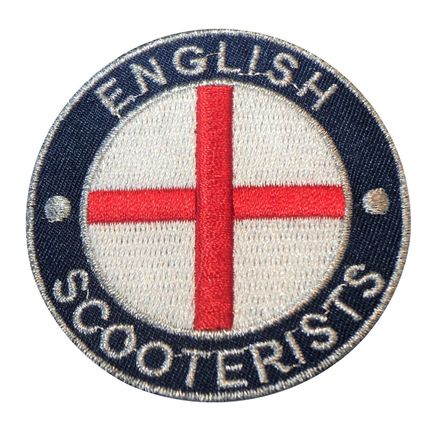 English Scooterist England Flag St George Iron/ Sew On Embroidered MODS Patch