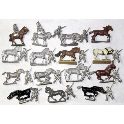 28mm large 25mm early 18th cent dragoons mounted infantry white metal