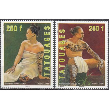 Polynésie Française 2010 Michel 1102 - 1103 Neuf ** Cote (2010) 10.00 € Tatouage