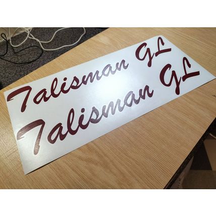 2 Talisman GL or Gx In Script Camper motorhome graphics stickers decals