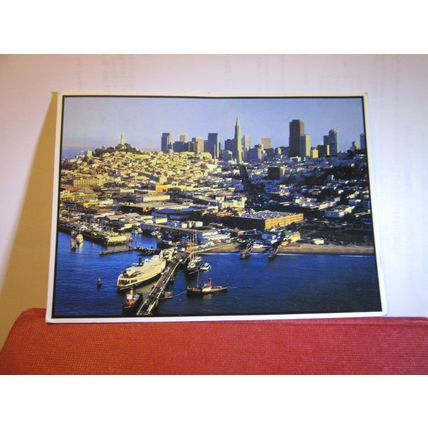 aerial view, SAN FRANCISCO, CALIFORNIA, USA.. used postcard 1986 pm #