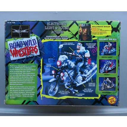 wcw wwe wwf ljn classic superstars road wild motorcycle & hulk hogan figure