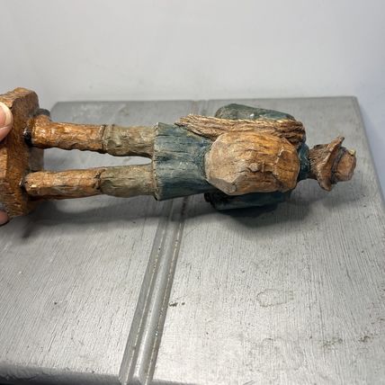 Old Man with Smoke Pipe Vintage Figurine Collectable.