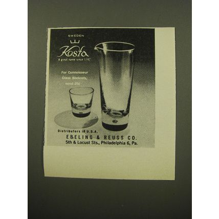 1959 Kosta Crystal Advertisement - Sweden Kosta a great name since 1742