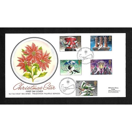 GREAT BRITAIN 1983 CHRISTMAS N07 SILK 1983 SERIES FIRST DAY COVER#1