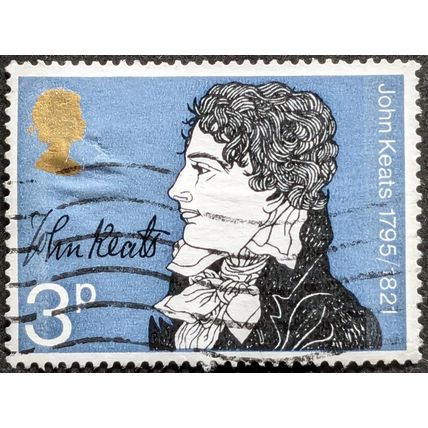 STAMP Great Britain SG884 1971 3p John Keats Used