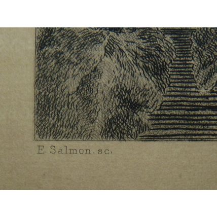 Antique 18C Van Dyck Woodcut Print Portrait D'Homme Munich A.Quantin 30 x 18.5cm
