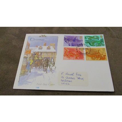 Philart 1975 FDC GB Cover - Christmas set - Leicester frank