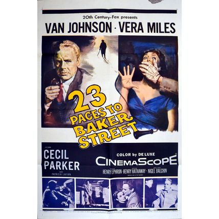 23 PACES TO BAKER STREET 1956 Van Johnson, Vera Miles US 1-SHEET POSTER