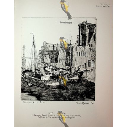 Battersea Reach, London & The Connoisseur, Book Illustration (Print), 1930