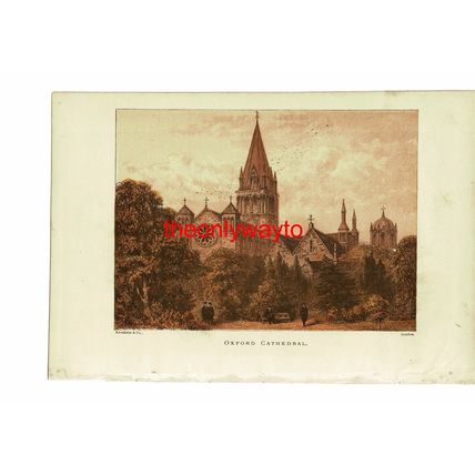 Oxford Cathedral, Book Illustration (Print), 1872