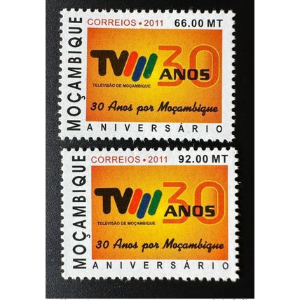 Moçambique 2011 Mi. 4256 - 4257 30 years Jahre Anos Televisao TV Aniversario