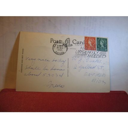 WISH TOWER, EASTBOURNE, SUSSEX used postcard by Shoesmith & Etheridge 1955 pm =