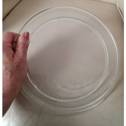 Microwave Glass Turntable Plate : 245mm : Smooth (no lugs)