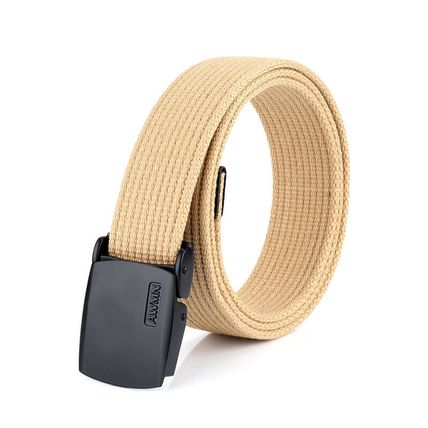 Alloy buckle canvas denim belt, casual belt, pure cotton thread canvas