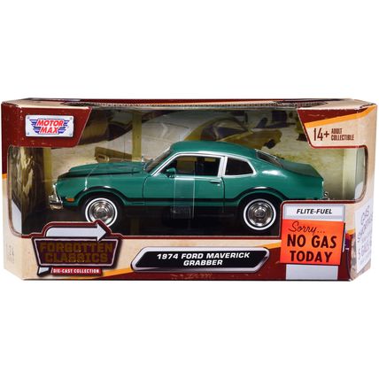1974 Ford Maverick Grabber Green with Black Stripes "Forgotten Classics" Seri...